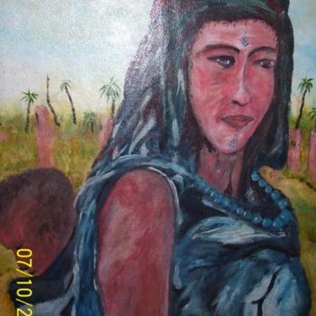Painting titled "femme de la traduct…" by Abd-Es-Samad Cherif, Original Artwork