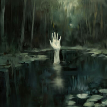 Arts numériques intitulée "Dark Water" par Samael, Œuvre d'art originale, Peinture numérique
