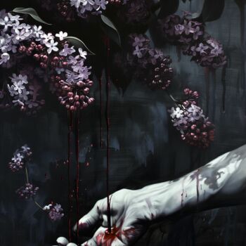 Arts numériques intitulée "Lilac Stigmata" par Samael, Œuvre d'art originale, Peinture numérique