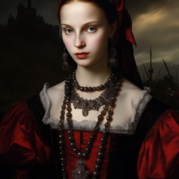 Digital Arts titled "Elizabeth Bathory (…" by Samael, Original Artwork, Digital Painting