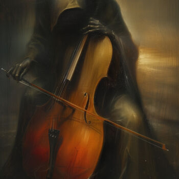 Arte digitale intitolato "Solo Cellist" da Samael, Opera d'arte originale, Pittura digitale