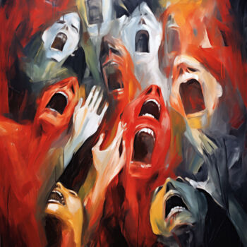 数字艺术 标题为“Screams” 由Samael, 原创艺术品, 数字油画
