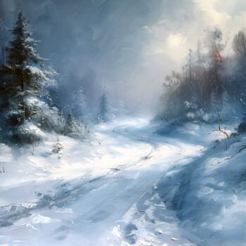 "Winter Road" başlıklı Dijital Sanat Samael tarafından, Orijinal sanat, Dijital Resim