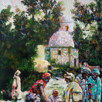 Painting titled "tableau marocain" by Samah, Original Artwork, Acrylic