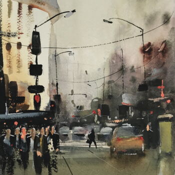 Painting titled "Untitled#12" by Samar Alzaidy, Original Artwork, Watercolor