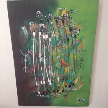 Painting titled "Porteur" by Ovni, Original Artwork, Acrylic