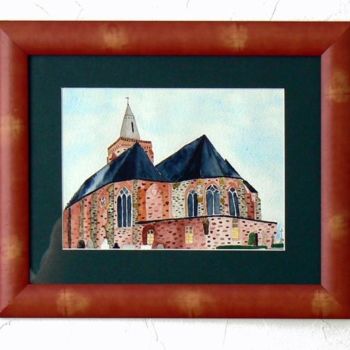 Peinture intitulée "Eglise de Staple" par Sam, Œuvre d'art originale, Autre