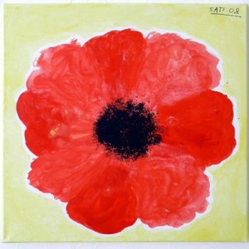 Painting titled "Coquelicot" by Sam, Original Artwork, Other