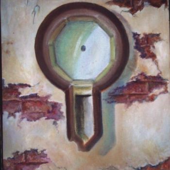 Peinture intitulée "Broken Clock" par Sami Qureshi, Œuvre d'art originale, Huile