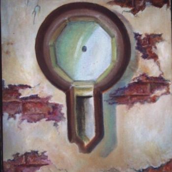 Painting titled "Broken Clock" by Sami Qureshi, Original Artwork, Oil