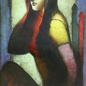 Peinture intitulée "portret Anny" par Samvel Gabrielyan, Œuvre d'art originale