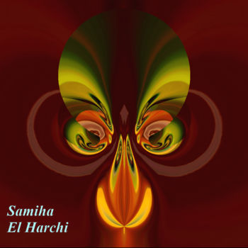 Digitale Kunst getiteld "Mammouth" door Samiha El Harchi (Sam), Origineel Kunstwerk, Digitaal Schilderwerk