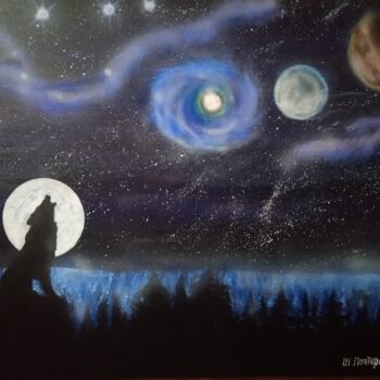 Pintura titulada "Луная Соната" por Shamil Pochtarev, Obra de arte original, Acrílico
