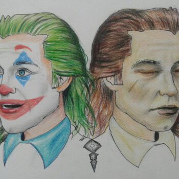 Zeichnungen mit dem Titel "Joker on_off" von Samir._.Aslan, Original-Kunstwerk, Bleistift