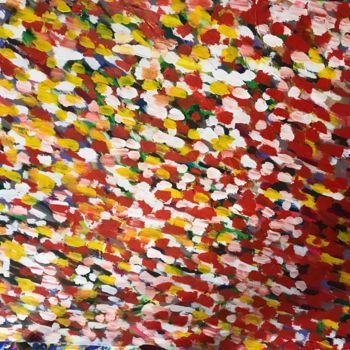 Painting titled "Coquelicots" by Samir Salemi, Original Artwork, Acrylic