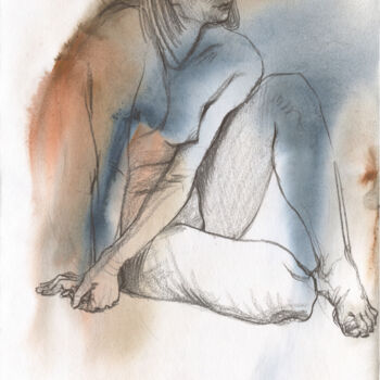 Disegno intitolato "Passion Unleashed" da Samira Yanushkova, Opera d'arte originale, Matita