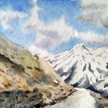 "Himalayan Mountain…" başlıklı Tablo Samiran Sarkar tarafından, Orijinal sanat, Suluboya