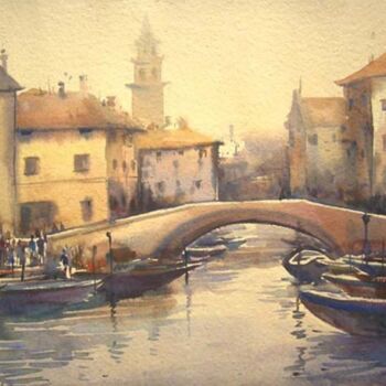 Malerei mit dem Titel "Beauty of Venice-5" von Samiran Sarkar, Original-Kunstwerk