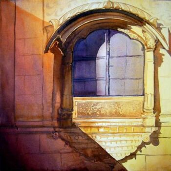 Painting titled "Light and Shadow on…" by Samiran Sarkar, Original Artwork, Oil
