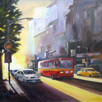 Pintura intitulada "Early morning Light…" por Samiran Sarkar, Obras de arte originais, Acrílico