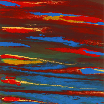 Ζωγραφική με τίτλο "Sonoma Sky" από Sami, Αυθεντικά έργα τέχνης, Ακρυλικό