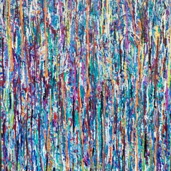 Pittura intitolato "fusion-couleurs" da Sam Leiv, Opera d'arte originale, Acrilico