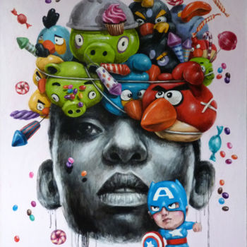 Pintura titulada "Angry minds" por Samobrod Irina, Obra de arte original, Oleo