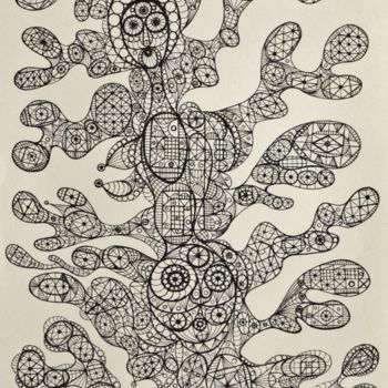 Zeichnungen mit dem Titel "LE MAL VIENT DU TRI…" von Salvador  Moreno, Original-Kunstwerk, Marker