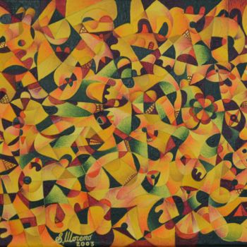 Painting titled "GENEROSITE" by Salvador  Moreno, Original Artwork, Oil