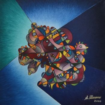 Картина под названием "L'ESPOIR" - Salvador  Moreno, Подлинное произведение искусства, Масло