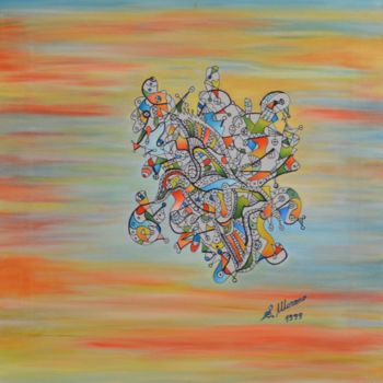 Картина под названием "SCIENCE  ET  ESPRIT" - Salvador  Moreno, Подлинное произведение искусства, Масло