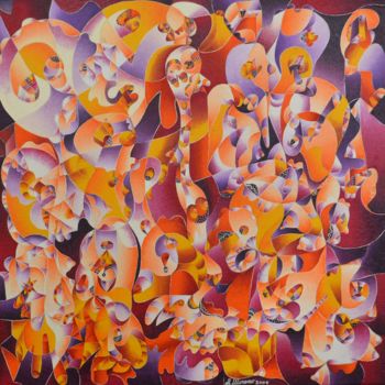 Картина под названием "MONADE ET ESPRIT" - Salvador  Moreno, Подлинное произведение искусства, Масло
