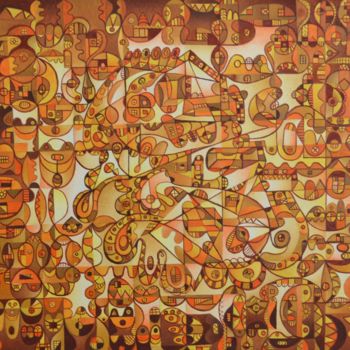 Картина под названием "LA PERSONNE NE NAIT…" - Salvador  Moreno, Подлинное произведение искусства, Масло