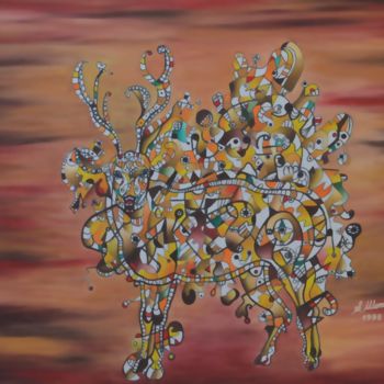 Painting titled "ESPRIT DE NOEL" by Salvador  Moreno, Original Artwork, Oil