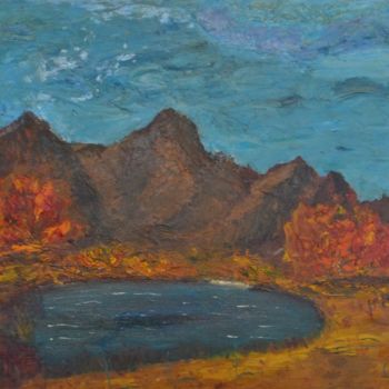 Painting titled "PAYSAGE" by Salvador  Moreno, Original Artwork, Oil