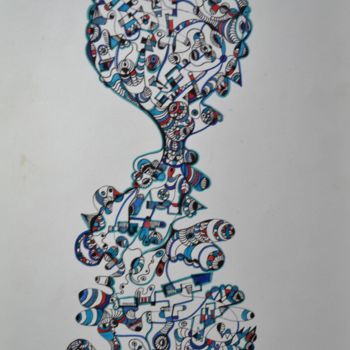 Zeichnungen mit dem Titel "ECOLOGIE ET SPIRITU…" von Salvador  Moreno, Original-Kunstwerk, Marker