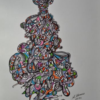 "FEMME ET PROCREATION" başlıklı Resim Salvador  Moreno tarafından, Orijinal sanat, Işaretleyici