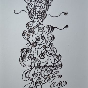 Dessin intitulée "HIERARCHIE" par Salvador  Moreno, Œuvre d'art originale, Marqueur