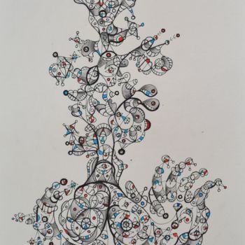 Drawing titled "LA VALEUR ABSOLUE D…" by Salvador  Moreno, Original Artwork, Marker