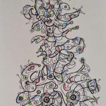 Drawing titled "SANS AMOUR IL N'Y P…" by Salvador  Moreno, Original Artwork, Marker