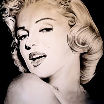 Dessin intitulée "Portrait Marilyn Mo…" par Samos17 Portraitiste, Œuvre d'art originale, Crayon