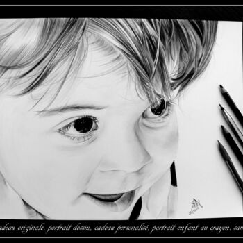 Dessin intitulée "portrait dessin" par Samos17 Portraitiste, Œuvre d'art originale, Crayon