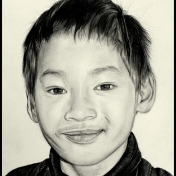 제목이 "portrait enfant (de…"인 그림 Samos17 Portraitiste로, 원작, 연필