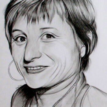 Drawing titled "portrait d'aprés ph…" by Samos17 Portraitiste, Original Artwork, Pencil