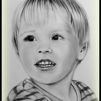 Dessin intitulée "portrait enfant( po…" par Samos17 Portraitiste, Œuvre d'art originale, Crayon