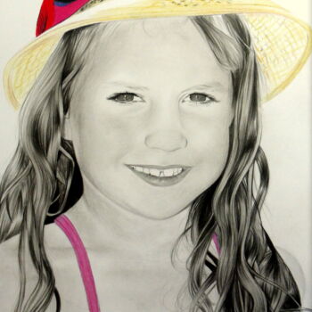 Drawing titled "portrait dessin au…" by Samos17 Portraitiste, Original Artwork, Pencil