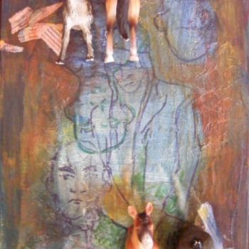 Pintura intitulada "Animais I" por Sampaio Rosado, Obras de arte originais