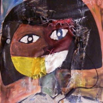 Pintura intitulada "Mulher Com Fones" por Sampaio Rosado, Obras de arte originais