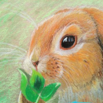 "Весенний кролик" başlıklı Tablo Наталья Самойлова tarafından, Orijinal sanat, Pastel