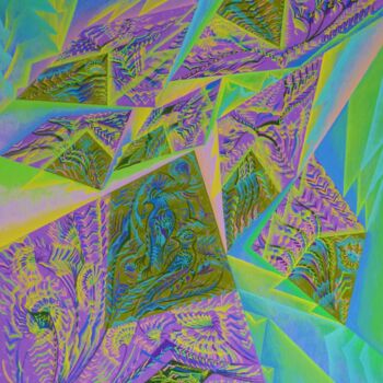 Картина под названием "Cristal de l'excita…" - Samuel Ackerman, Подлинное произведение искусства, Масло Установлен на Деревя…